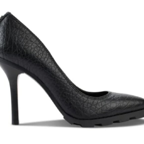 Karl Lagerfeld Women's Black Madelyn Slip On Pointed Toe Lug Sole Pumps 6.5 - Picture 2 of 9